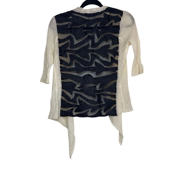 Free People Cardigan Sweater Womens Size XS Cream Knit Open Front Wool Blend - Picture 2 of 9